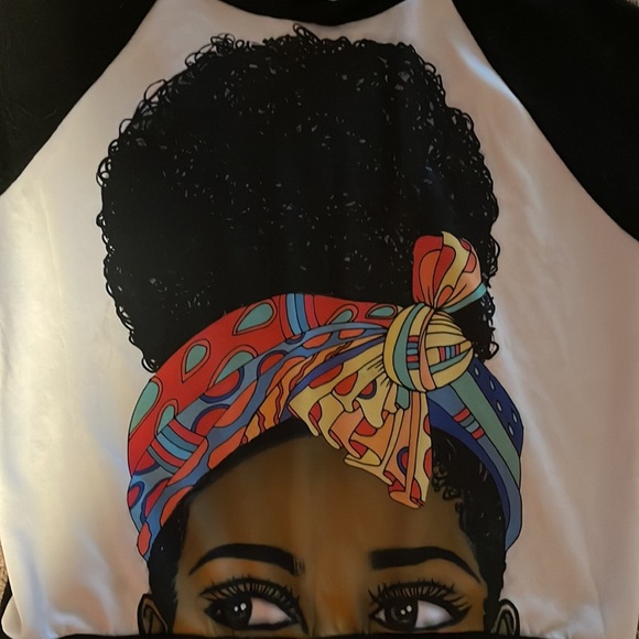 IR Soft Curly Haired Black Girl Hoodie Sweatshirt ML - Picture 4 of 4